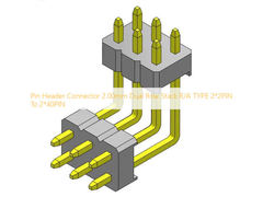 TIPO YA MONTADO de la pila dual de la fila de Pin Header Connector 2.00m m - 2 *2 PIN To 2*40PIN