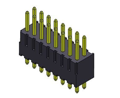 TIPO dual de la INMERSIÓN de la fila de Pin Header Connector 2.54m m - 2 *2 PIN To 2*40PIN H=7.40MM