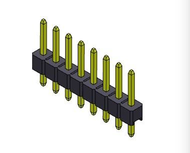 TIPO 1 recto *2 PIN To 1*40PIN H=2.54mm de la sola fila de Pin Header Connector 2.54m m
