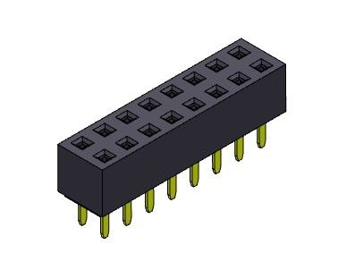 TIPO dual femenino de la inmersión de la fila del conector 2.54m m del jefe - 2 *2 PIN To 2*40PIN H=5.00mm
