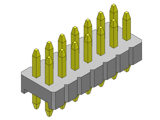 Tipo recto de la fila dual de Pin Header Connector 1.27m m Serise - 2 *2 PIN To 2*50PIN SQ0.40mm
