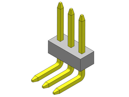 TIPO 1 de ángulo recto *2 PIN To 1*40PIN H=1.0mm de la sola fila de Pin Header Connector 1.0m m