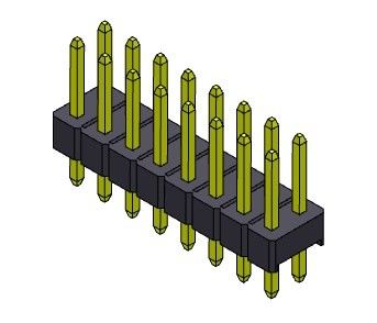 TIPO dual de la INMERSIÓN de la fila de Pin Header Connector 2.54m m - 2 *2 PIN To 2*40PIN H=2.54MM