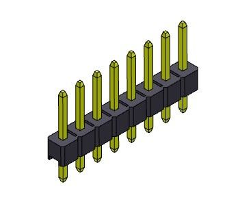 TIPO 1 recto *2 PIN To 1*40PIN H=2.54mm de la sola fila de Pin Header Connector 2.54m m