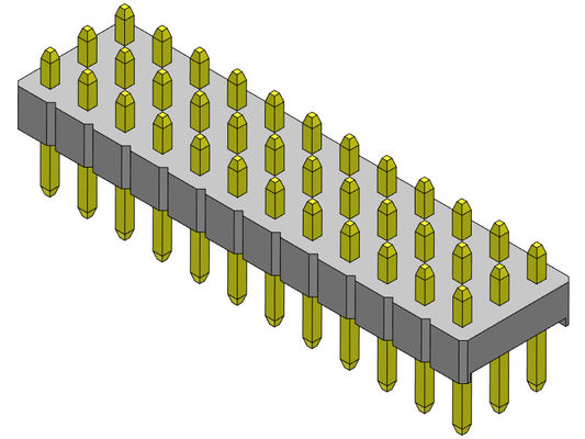 TIPO triple 3*2 PIN To 3*40PIN H=2.54MM de la INMERSIÓN de la fila de Pin Header Connector 2.54m m