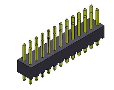 TIPO dual de la INMERSIÓN de la fila de Pin Header Connector 2.54m m - 2 *2 PIN To 2*40PIN H=4.3MM