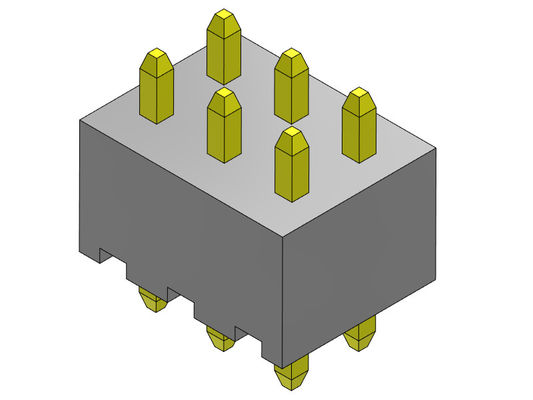 TIPO dual de la INMERSIÓN de la fila de Pin Header Connector 2.54m m - 2 *2 PIN To 2*40PIN H=4.3MM