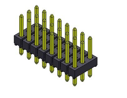 TIPO triple 3*2 PIN To 3*40PIN H=2.54MM de la INMERSIÓN de la fila de Pin Header Connector 2.54m m