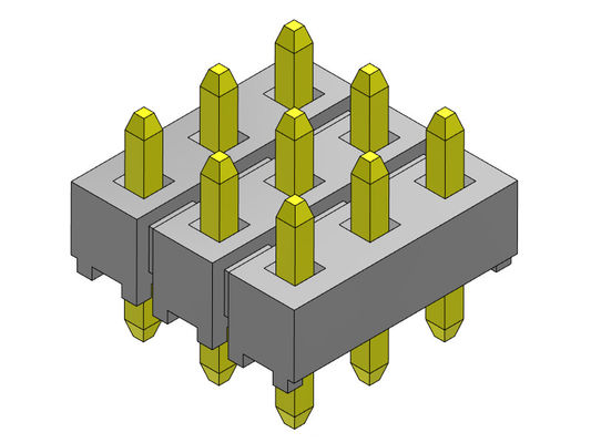 TIPO triple 3*2 PIN To 3*40PIN H=2.54MM de la INMERSIÓN de la fila de Pin Header Connector 2.54m m