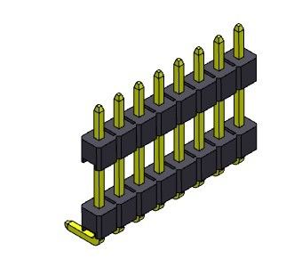 TIPO 1 YA MONTADO *2 PIN To 1*40PIN H=2.54MM de la fila dual de Pin Header Connector 2.54m m