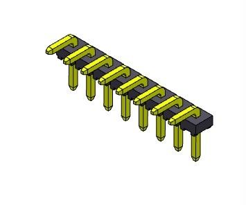 TIPO 1 YA MONTADO *2 PIN To 1*40PIN H=2.54MM H=1.5MM de la sola fila de Pin Header Connector 2.54m m