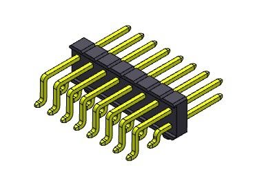 Solo TIPO de SMT de la fila de Pin Header Connector 2.54m m con las clavijas 2*2 PIN To 2*40PIN H=2.54MM