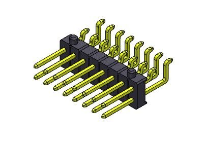 Solo TIPO de SMT de la fila de Pin Header Connector 2.54m m con las clavijas 2*2 PIN To 2*40PIN H=2.54MM