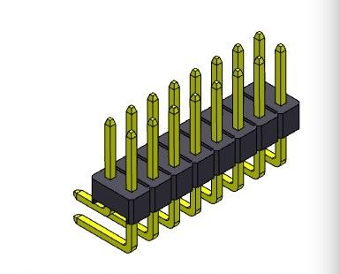 TIPO YA MONTADO de la sola fila de Pin Header Connector 2.54m m - 2 *2 PIN To 2*40PIN H=2.54MM