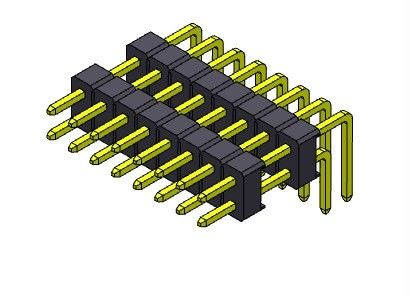 TIPO YA MONTADO de la fila dual de Pin Header Connector 2.54m m - 2 *2 PIN To 2*40PIN H=2.54MM