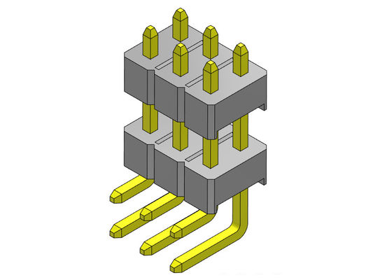 TIPO YA MONTADO de la fila dual de Pin Header Connector 2.54m m - 2 *2 PIN To 2*40PIN H=2.54MM