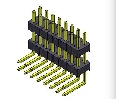 TIPO YA MONTADO de la fila dual de Pin Header Connector 2.54m m - 2 *2 PIN To 2*40PIN H=2.54MM
