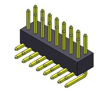 TIPO YA MONTADO de la sola fila de Pin Header Connector 2.54m m - 2 *2 PIN To 2*40PIN H=4.30MM