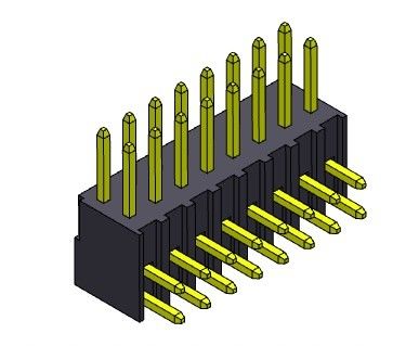 TIPO YA MONTADO Pin Header Connector 2*2 PIN To 2*40PIN H=7.40MM de la sola fila de 2.54m m