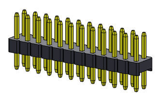 TIPO dual de la inmersión de la fila de Pin Header Connector 2.00m m - 2 *2 PIN To 2*40PIN H=2.00MM
