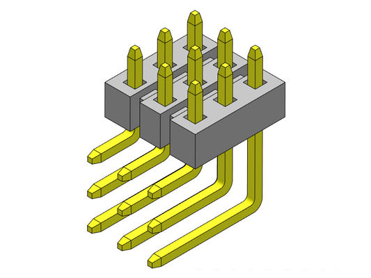 TIPO de ángulo recto 3*2 PIN To 3*40PIN H=2.00MM de la fila triple de Pin Header Connector 2.00m m