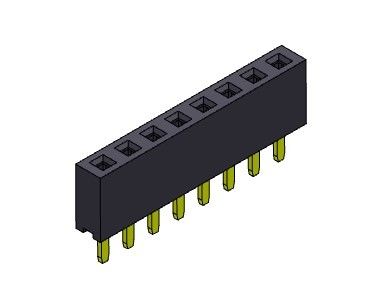 tipo conector 1*2 PIN To 1*40PIN de la inmersión de la fila del conector del jefe del PWB de 2.54m m solo