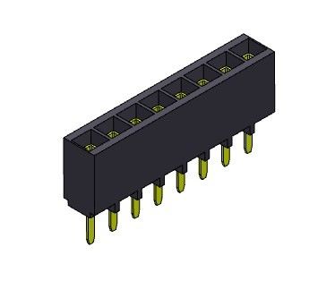 TIPO 1 femenino *2 PIN To 1*40PIN H=6.80mm de la inmersión de la fila del conector 2.54m m del jefe solo