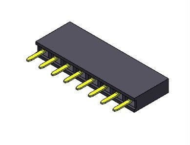 TIPO 1 femenino *2 PIN To 1*40PIN H=7.10mm de la inmersión de la fila del conector 2.54m m del jefe solo