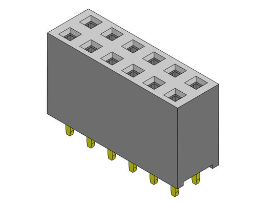 TIPO dual femenino de la inmersión de la fila del conector 2.54m m del jefe - 2 *2 PIN To 2*40PIN H=8.50mm