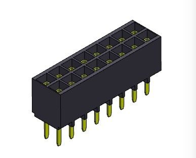TIPO dual femenino de la inmersión de la fila del conector 2.54m m del jefe - 2 entrada de la parte inferior de *2 PIN To 2*40PIN H=6.80mm