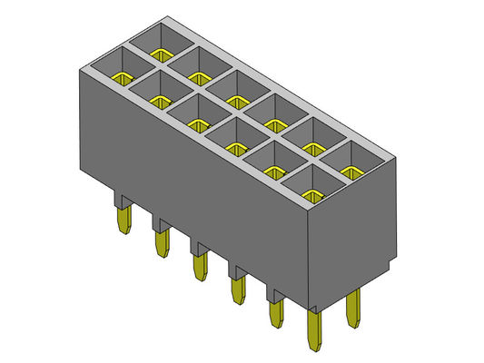 TIPO dual femenino de la inmersión de la fila del conector 2.54m m del jefe - 2 entrada de la parte inferior de *2 PIN To 2*40PIN H=6.80mm