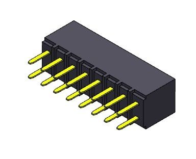 TIPO dual femenino de la inmersión de la fila del conector 2.54m m del jefe - 2 entrada de la parte inferior de *2 PIN To 2*40PIN H=6.80mm