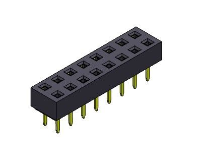 TIPO dual femenino de la inmersión de la fila del conector 2.54m m del jefe - 2 *2 PIN To 2*40PIN H=3.50mm