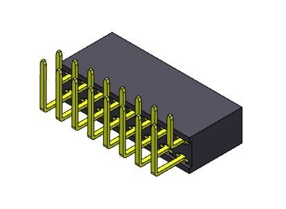 La inmersión YA MONTADA MECANOGRAFÍA a echada de 2,54 milímetros el jefe femenino 1*2 PIN To 1*40PIN H=8.50mm
