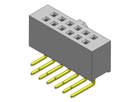 TIPO YA MONTADO Pin Connector femenino de la fila dual 2,54 milímetros 2*2 PIN To 2*40PIN H=8.50mm