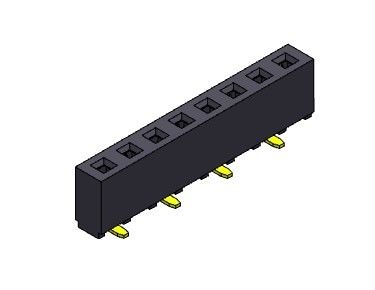 TIPO 1 femenino *2 PIN To 1*40PIN H=5.00mm de SMT de la fila del conector 2.54m m del jefe solo