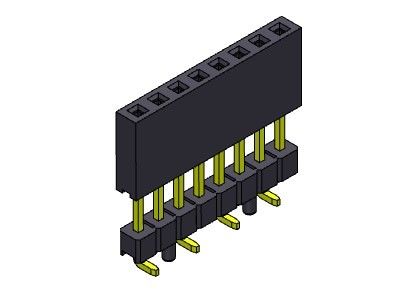 Tipo 1 elevado fila femenina *2 PIN To 1*40PIN de SMT del ajuste de prensa del conector 2.54m m del jefe sola