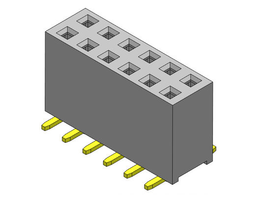 SMT MECANOGRAFÍA a conectores del jefe de la placa de circuito 2.54m m 2*2 PIN To 2*40PIN H=8.50mm