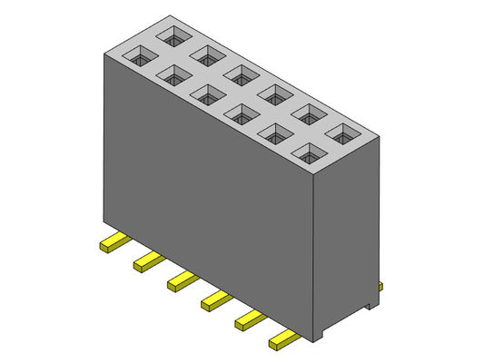 TIPO dual femenino de SMT de la fila del conector 2.54m m del jefe - 2 *2 PIN To 2*40PIN H=11.00mm