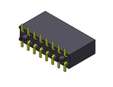 TIPO dual femenino de SMT de la fila del conector 2.54m m del jefe - 2 *2 PIN To 2*40PIN H=11.00mm