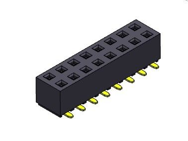 TIPO dual femenino de SMT de la fila del conector 2.54m m del jefe - 2 *2 PIN To 2*40PIN H=5.00mm
