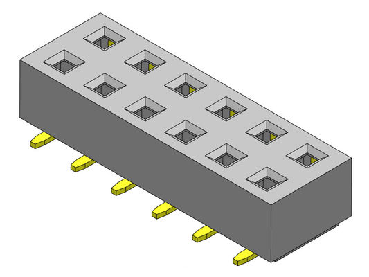 TIPO dual femenino de SMT de la fila del conector 2.54m m del jefe - 2 *2 PIN To 2*40PIN H=3.50mm