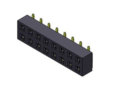 TIPO dual femenino de SMT de la fila del conector 2.54m m del jefe - 2 *2 PIN To 2*40PIN H=3.50mm
