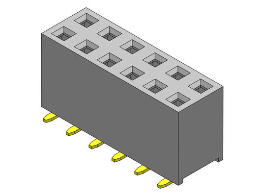 TIPO dual femenino de SMT de la fila del conector 2.54m m del jefe - 2 *2 PIN To 2*40PIN H=7.10mm