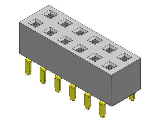 TIPO dual de la entrada del jefe de la fila dual femenina del conector 2.54m m - 2 *2 PIN To 2*40PIN H=5.00mm