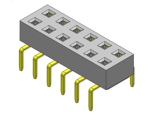 TIPO dual de la entrada del jefe de la fila dual femenina del conector 2.54m m - 2 *2 PIN To 2*40PIN H=3.00mm