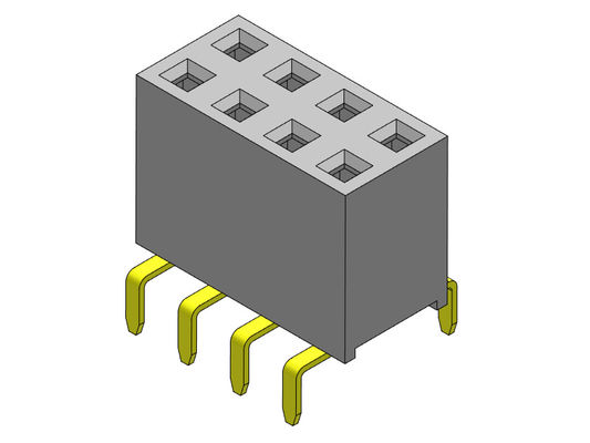 TIPO dual de la entrada del jefe de la fila dual femenina del conector 2.54m m - 2 *2 PIN To 2*40PIN H=7.10mm