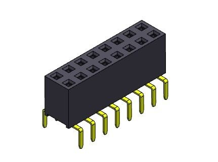 TIPO dual de la entrada del jefe de la fila dual femenina del conector 2.54m m - 2 *2 PIN To 2*40PIN H=7.10mm