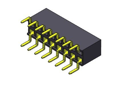 TIPO dual de la entrada del jefe de la fila dual femenina del conector 2.54m m - 2 *2 PIN To 2*40PIN H=7.10mm