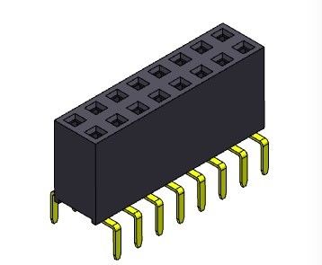 entrada dual Pin Female Header Connector 2*2 PIN To 2*40PIN de la fila dual de 2.54m m